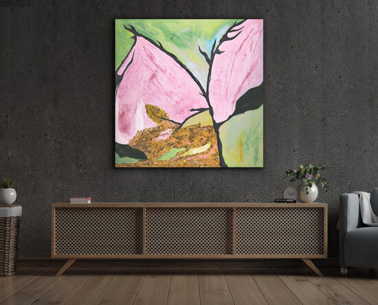 Vászonnyomat - 110x110 cm - Jozefa kertje